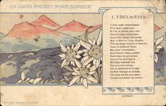 CPA Les Cartes Postales Porte Bonheur Edelweiss Fleurs