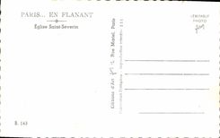 CPA Paris Eglise Saint Severin 