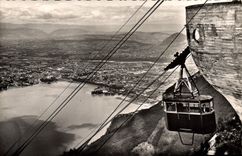 CPA Annecy et son Lac vus du Telepherique du Mont Veyrier 