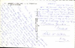 CPA Annecy et son Lac vus du Telepherique du Mont Veyrier