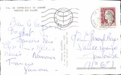 CPA De Notre Dame de Laghet Recevez ces Fleurs 