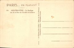 CPA Paris Montmartre La Basilique vue de la Rue du Chevalier de la Barre 