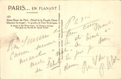 CPA Paris Notre Dame de Paris Detail de la Facade Ouest 