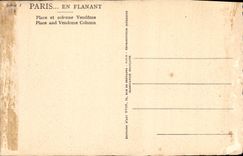 CPA Paris Place et colonne Vendome 