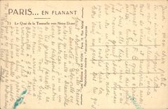 CPA Paris Le Quai de la Tournelle vers Notre Dame 