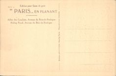 CPA Paris Allee des Cavaliers Avenue du Bois de Boulogne 