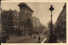 CPA Paris La Porte Saint Denis et les Grands Boulevards 