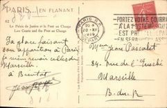 CPA Paris Le Palais de Justice et le Pont au Change 