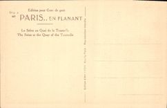 CPA Paris La Seine au Quai de la Tournelle 