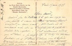 CPA Paris La Porte Saint Martin sur les Grands Boulevards 