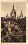 CPA Paris Basilique du Sacre Coeur de Montmartre et Square Saint Pierre 