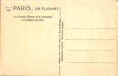 CPA Paris Les Portails d'Entree de la Cathedrale et la Galerie des Rois 