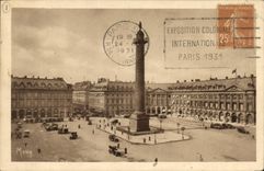 CPA Paris La Place et la Colone Vendome 