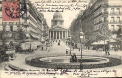 CPA Paris la Rue Soufflot et la Pantheon 