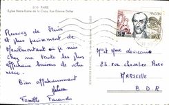 CPA Paris Eglise Notre Dame de la Croix rue Etienne Dollet 