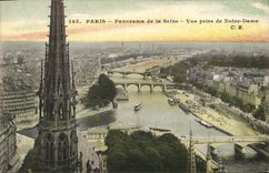 CPA Paris Panorama de la Seine vue prise de Notre Dame 