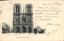 CPA Paris Facade Notre Dame 