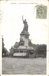 CPA Paris la statue de la Republique 