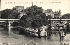 CPA Paris Panorama pris vers l'Ille St Louis 