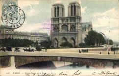 CPA Paris Notre Dame et le Pont 