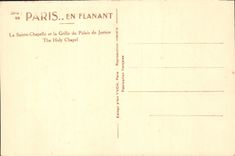 CPA Paris en flanant la Sainte Chapelle et la Grille du Palais de Justice 