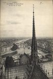 CPA Paris la Fleche de Notre Dame et Vue sur la Seine 