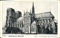 CPA Paris la Cathedrale Eglise Notre Dame 