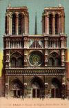 CPA Paris Facade de l'eglise Notre Dame 