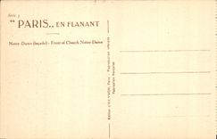 CPA Paris en flanant Notre Dame Facade 
