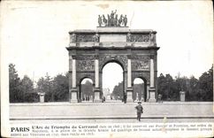 CPA Paris l'Arc de Triomphe du Carrousel date de 1805 il fut construit par Parcier et Fontaine sur O