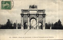 CPA Paris Place du Carrousel l'Arc de Triomphe de la Victoire 
