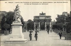 CPA Paris Jardin des Tuileries et monument de Quand Meme Par Antoine Mercie 