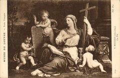 CPA Musee du Louvre Ecole Francaise  Mignard La foi