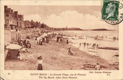 CPA Saint Malo la grande plage vue de Parame 