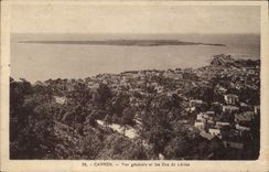 CPA Cannes Vue generale et les Iles de Lerins 