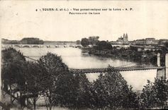 CPA Tours I et L Vue panoramique sur la Loire 