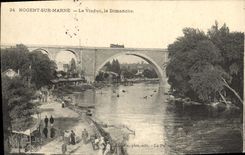 CPA Nogent sur Marne le Viaduc le Dimanche Train