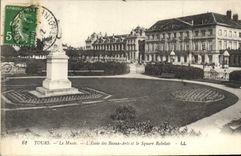 CPA Tours le Musee l'Ecole des Beaux Arts et le Square Rabelais 