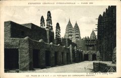 CPA Exposition Coloniale Internationale Paris 1931 Palais de l'AOF les Portiques des Commercants Ind