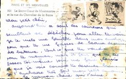 CPA Paris et ses Merveilles le Sacre Coeur de Montmartre et la rue du Chevalier de la Barre 