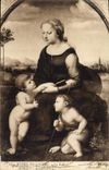 CPA Musee du Louvre la Belle Jardiniere Raphael 