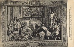 CPA Manufacture Nationale des Gobelins Louis XIV Visitant les Gobelins d'apres Ch Lebrun 