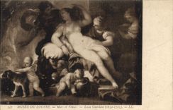 CPA Musee du Louvre Mars et Venus Luca Giordano 1632 1705 