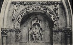 CPA Catedrale de Reims Tympan d'une Porte 