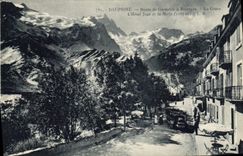 CPA Dauphine Route de Grenoble a Briancon La Grave L'Hotel Juge et la Meije 