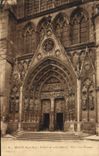 CPA Meaux S et M Portail de la Cathedrale Place Saint Etienne 