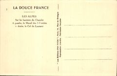 CPA La Douce France Les Alpes Sur les hauteurs du Chazelet A gauche le Massif des 3 Eveches a droite