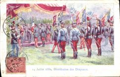 CPA Juillet 1880 Distribution des Drapeaux 