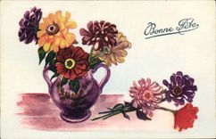 CPA Bonne Fete Fleurs