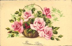 CPA Bonne Fete Fleurs